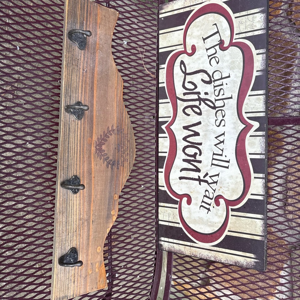 Rustic Wall Decor with Hooks